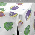thumbnail image 4 of Cartoon Dog Crate Cover, Fish Underwater Creatures, Easy to Use Pet Kennel Cover Small Dogs Puppies Kittens, 7 Sizes, White Multicolor, by Ambesonne, 4 of 6