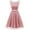 Pink, variant on Women Cocktail Prom Ballgown Vintage Dress Lace V Neck Sleeveless Fitted Knee Length Evening Party Elegant Formal Gown, Wine XXL