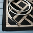 thumbnail image 4 of SAFAVIEH Courtyard Janey Geometric Indoor/Outdoor Area Rug Black/Light Beige, 5'3" x 7'7", 4 of 6