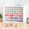 thumbnail image 3 of Iris 44 Drawer Clear Plastic Craft Garage Workshop Storage System Cabinet, White, 3 of 9