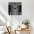thumbnail image 3 of Black Grey Wooden Wall Clock Silent Non Ticking, Modern Abstract Diamond Luxury Gradient Square Wall Clocks Battery Operated, Decor Clock for Home Office, Living Room, Kitchen, 12 Inch, 3 of 9