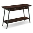 thumbnail image 1 of Leick Empiria 2 Drawer Wood Console Table in Walnut and Foundry Bronze, 1 of 6