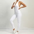 thumbnail image 6 of Women's Crisscross Backless Sports Romper Long Sleeve Yoga Jumpsuit L-XL, 6 of 7