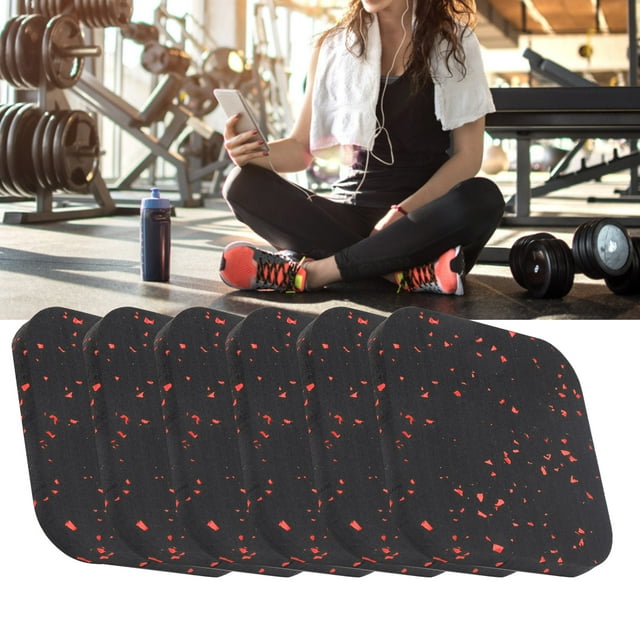 Tapis d'Exercice Tampon, Tapis de Course Résistant à l'Usure Isolé avec Tapis de Course pour Exercice pour Sportsman Noir Rouge, Noir Jaune, Noir Orange, Noir Blanc
