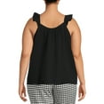 thumbnail image 3 of Terra & Sky Women's Plus Size Ruffle Strap Tank Top, 3 of 5