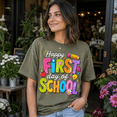 thumbnail image 2 of Happy First Day of School Comfort Colors Shirt, Back to School Teacher Graphic Tee, Classroom Gift, 2 of 6