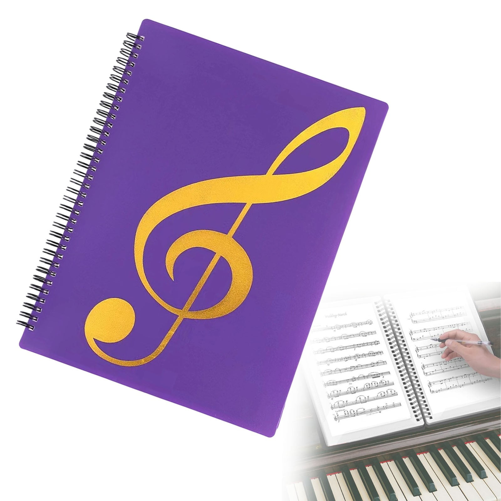 1 Music Score Folder Sheet Music Folder 60 Pages Sheet Music /Holder Letter Size Writable & Detachable Choir Folder