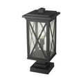 thumbnail image 2 of 1 Light Outdoor Pier Mounted Fixture Frame Finish Black, 2 of 3