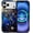 Blue Celestial Starry Night Stained Glass, variant on Magnetic Case for iPhone 17, Compatible with MagSafe Hybrid Heavy Duty 2 in 1 Full Body Rugged Shockproof Protection Glossy Case Stained Glass Cactus Desert Western