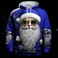 thumbnail image 2 of Hpapadks Mens Hoodie Christmas Santa Print Hoodies Pullover Festival Party Long Sleeve Hooded Mens Sweatshirts, 2 of 4