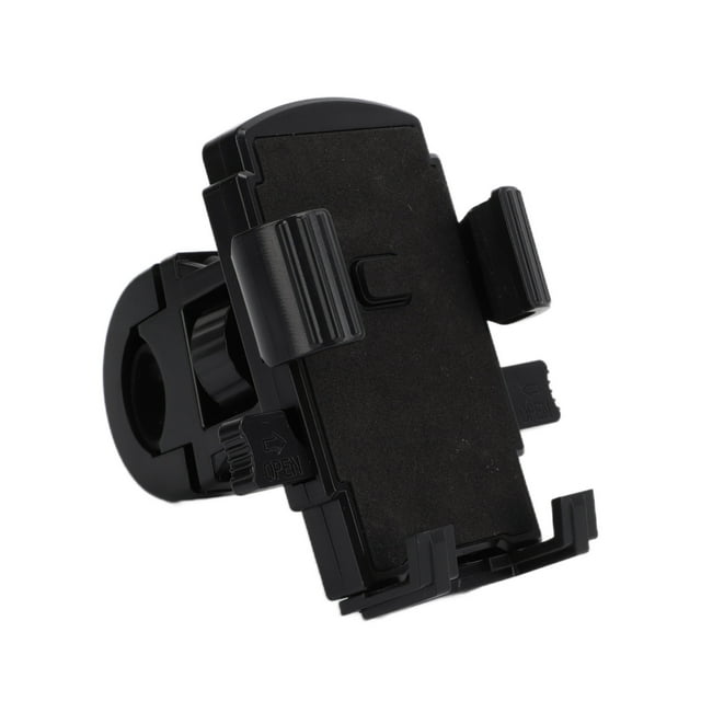 Cell Phone Clamp, ABS Functional Environmental Bike Phone Holder Stable Strong With Shock Absorbing Cushion For Cycling