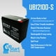 4x Pack - Tondeuses à Neutons CE6 Battery Remplacement - UB12100-S Universel Plomb Scellé Acide Battery (12V, 10Ah, 10000mAh, F2 Terminal, AGM, SLA) – image 2 sur 5