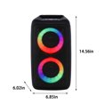 thumbnail image 3 of Portable Speaker Qwtwty Karaoke Stereo, Portable Bluetooth Speaker with 1 Wireless Microphone, PA System with LED Lights, Suitable for Home Parties, Gatherings, Xelaxation, 3 of 8