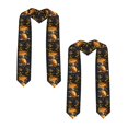 thumbnail image 2 of Zufioo Golden Koi And Treasure Print Graduation Shawl Ribbon, Graduation Ribbon for Male and Female Graduates-Sharp Corner, 2 of 7