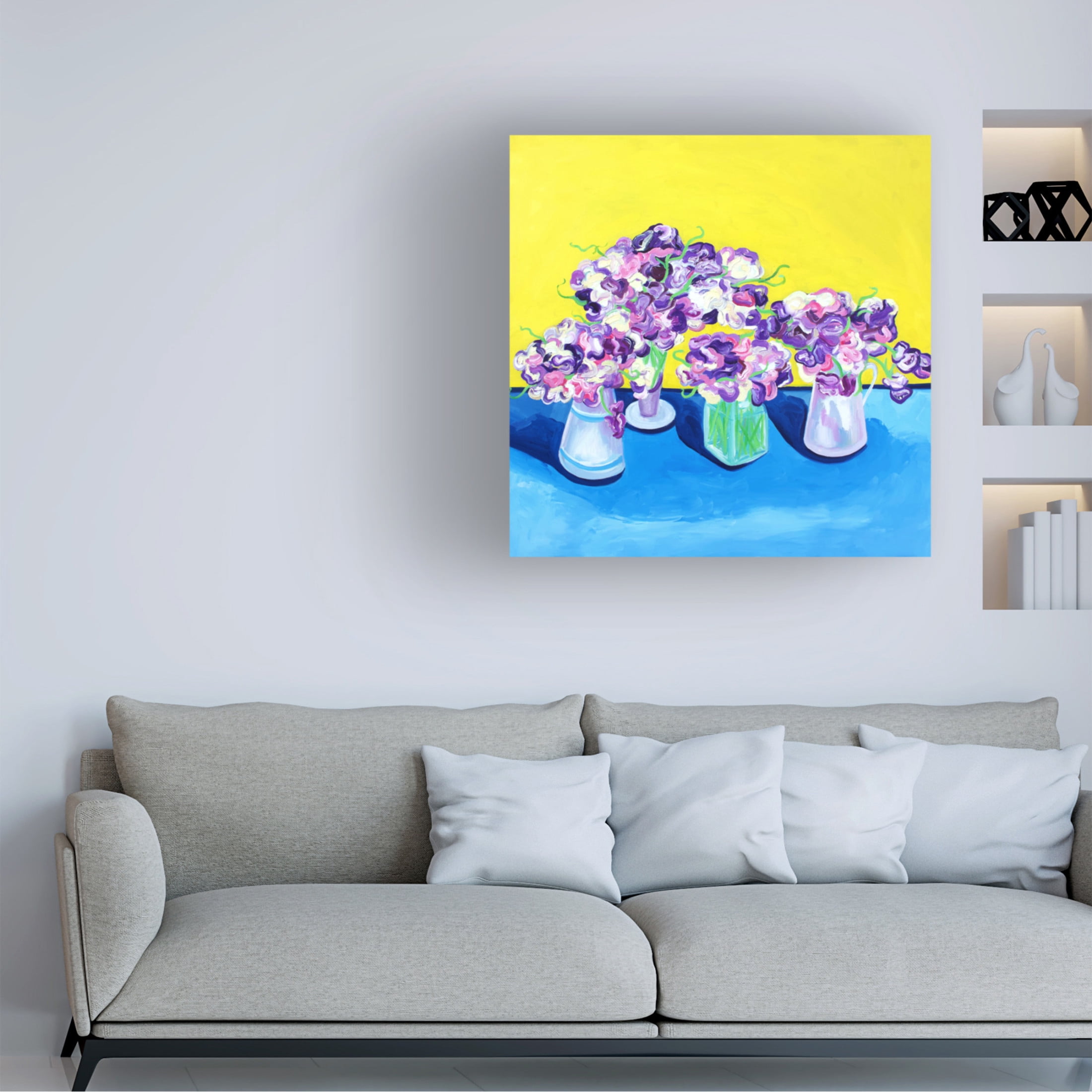 Trademark Fine Art Alice Straker  Sweet Peas Canvas Wall Art