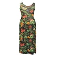 thumbnail image 4 of Robe de Plage Rétro en Chiffon pour Femmes, Imprimé Bikini, Couverture de Maillot de Bain, Vert P, 4 of 9