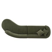 Manhattan Comfort Daria Sofa with Solid Wood Frame in Olive Green
