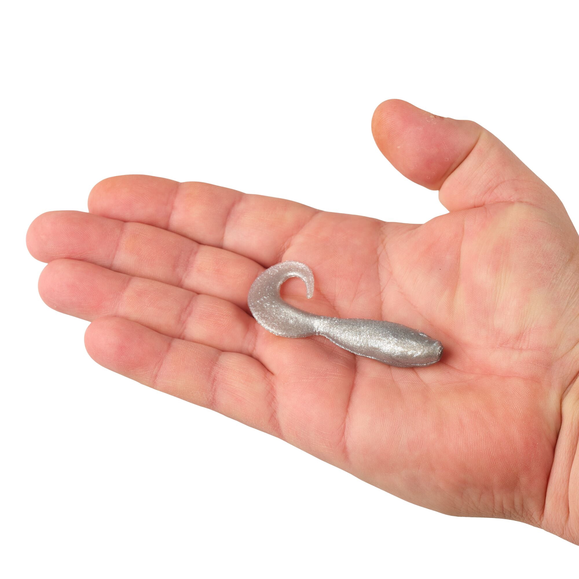 Berkley Gulp!® Saltwater Swimming Mullet, 4 in, Grubs, Chrome (10 Count)
