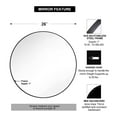 thumbnail image 5 of ANDY STAR Round Wall Mirror for Bathroom, 26 inch Black Circle Mirror Modern Premium Stainless Steel Metal Frame Wall Mounted for Bathroom,, 5 of 6