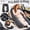 Grey 55*28in, variant on Passenger Princess Pillow, Full Body Support with Soft Velvet Removable Cover, Slow-Recovery Filling, Road Trip Pillow for Adults, U-Shaped Design