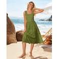 thumbnail image 2 of Vestido GRACE KARIN 2025 para mujer, casual, sin mangas, verde matcha S, 2 of 6