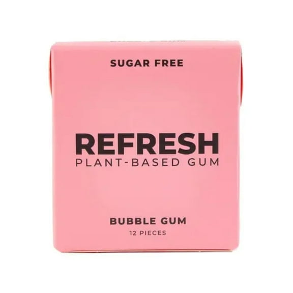 Refresh Gum Plant-Based Bubble Gum, 12 Pieces