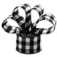 thumbnail image 2 of Lino de Navidad Accesorio de cinta con cable Tela de arpillera a cuadros Atmósfera de Navidad Decoración a cuadros Artesanía de vacaciones Envoltura Negro Blanco 15 m Methold HA009056-04, 2 of 6