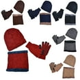 thumbnail image 4 of Godderr 3Pcs Kids Boys Girls Beanie Hat and Glove Scarf Set, Toddler Fleece Lining Winter Hat Winter Scarf Winter Gloves Set Baby Winter Warm Knitted Cap Set for 3-10Y, 4 of 7