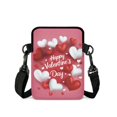 thumbnail image 2 of Chririnla Polyester Crossbody Purse Lightweight Portable Crossbody Bag for Hiking, Valentine's Day Heart Print Crossbody Bags, 2 of 7