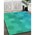 thumbnail image 2 of Ahgly Company Indoor Rectangle Patterned Aqua or Cyan Blue Area Rugs, 8' x 10', 2 of 6