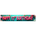 thumbnail image 3 of 17th Birthday Themed Shiny Decorated Backdrop Banner Happy Birthday Party Supplies Photography Props Photo Booth Decorations Celebration Event Party Decor Background, 3 of 4
