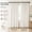 Beige White, variant on Pinch Pleated Linen Sheer Curtains 96 Inch 2 Panels Set, Off White Beige Light Filtering Privacy Drapes with Hooks & Rings for Living Room Bedroom