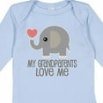 thumbnail image 4 of Inktastic My Grandparents Love Me Elephant Boys or Girls Long Sleeve Baby Bodysuit, 4 of 5