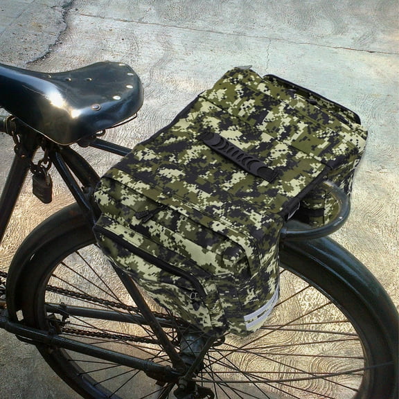 IBASETOY Motorcycle Rear Rack Bag Canvas Green for Cyclists 1Set