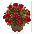 thumbnail image 2 of Nearly Natural 20in. Garden Rose Artificial Arrangement in Decorative Vase, 2 of 2
