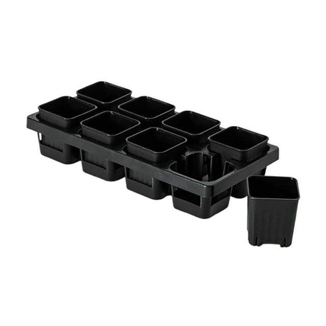 S SERENABLE Planter Box Reusable Vegetable Planting Box Seedling Pot for Balcony Kitchen 8 Grid