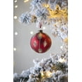 thumbnail image 5 of A&B Home Set of 6 Red Glass Ball Hanging Ornaments with Gold Glitter Pattern 3.9" x 3.9" x 3.9, 5 of 10