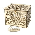 Wedding Card Box With Lock Rustic Wood Gift Box Card Holder For Wedding Anniversary Reception