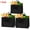 3Pcs Black, variant on 1Pc Reusable Grocery Bags, Shopping Bags for Groceries, Black Non-Woven Fabric Multifunctional Shopping Bag with Reinforced Handles & Thick Plastic Support Bottom yo Hold 50+ Pounds of Groceries