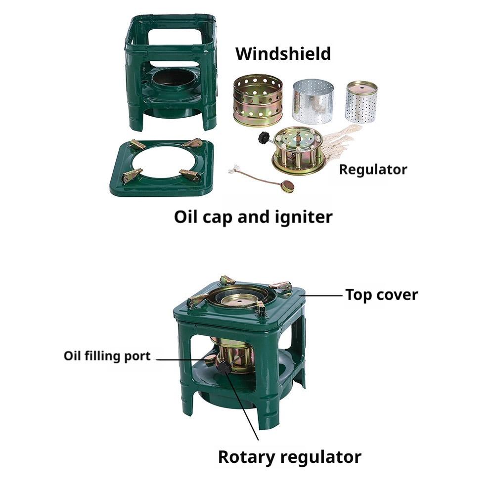 Picnic Kerosene Stove, 8-Wick Portable Camping Oil Stove, Portable Kerosene Diesel Alcohol Stove, Adventure Cookware Burner for Backpacking Hiking Adventure