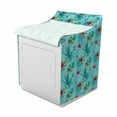 thumbnail image 2 of Bird of Paradise Washer Cover, Exotic Blossoms with Jungle Tropical Accents Vivid Flourish, Easy to Use Bathroom Accent Fabric, 29" x 28" x 40", Pale Blue and Multicolor, by Ambesonne, 2 of 3