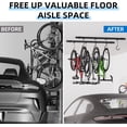 thumbnail image 5 of Ceiling Mounted Bike Rack for Garage, Indoor Metal Bike Hanger with  Adjustable Ceiling Hooks Hold Bikes, Space-Saving Garage Bike Storage for Storing Bike, 5 of 9