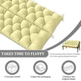 thumbnail image 7 of Kimunuk Outdoor Porch Swing Cushion, 60" X 40" X 5" Waterproof Bench Chair Replacement Cushion with 6 Ties for Patio, Light Yellow, 7 of 7