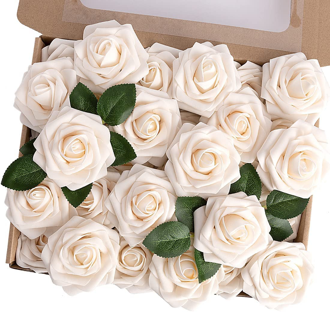 5 Head Real Latex Touch Rose Flowers For wedding Party Home Design Bouquet Decor 
