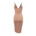thumbnail image 7 of Taqqpue Womens Sexy Bodycon Sling Midi Dress Sleeveless V-Neck Wedding Guest Dress Spaghetti Straps Solid Color High Split Club Party Dress Cocktail Dresses for Women Evening Party, 7 of 7
