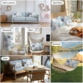 thumbnail image 6 of Teal Blue Coastal Outdoor Pillow Covers, Waterproof Decorative Throw Pillowcases Set of 2, Sea Turtle Nautical Coral Summer Beach Couch Cushion Cases with Zipper for Outside Patio Garden Sofa 20"x12", 6 of 9