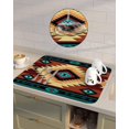 thumbnail image 4 of Boho Southwestern Dish Drying Mat for Kitchen Counter, Absorbent Quick Dry Coffee Bar Mat Pad Thin Diatomaceous Sink Mat Dish Drainer Mat 23.5x15.5 Teal Brown Vintage Ethnic Tribe Geometric Texture, 4 of 6