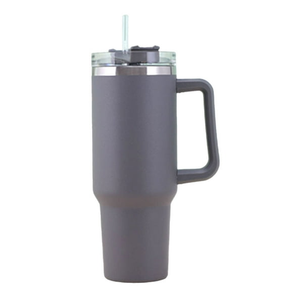 1pcs Stainless Steel Straw Mug Straw Ice Bar Mug Car Portable Thermal Mug