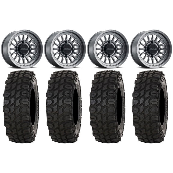 Method 411 15" Wheels Ti (5 2) 35" XComp ATR Tires Can-Am Commander Maverick Renegade Outlander Defender