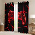 thumbnail image 2 of Homewish Gamer Gaming Black Out Curtains,Modern Geometric Hockeycomb Curtains Pack of 2 (42x63 Each),Red Gamepad Bedroom Curtains For Boys Teens,Microfiber Bedroom Decor, 2 of 6